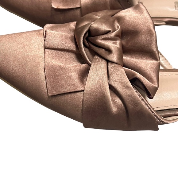 Cape Robbin Fine-8 Women's Mules Size 7 Pink Blush Rose Pointed Toe Bow Flats - Picture 8 of 12